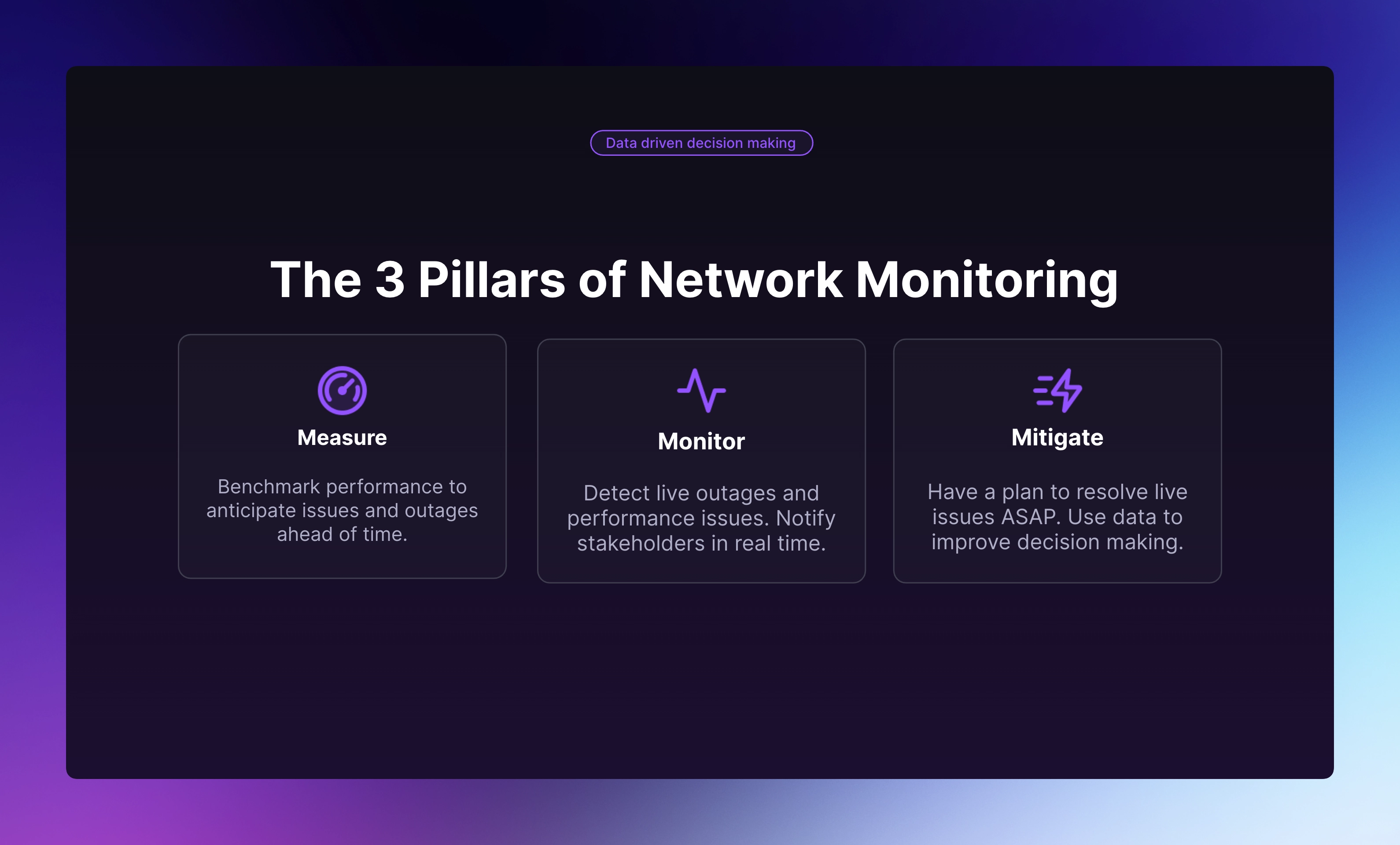The 3 Pillars of Network Monitoring